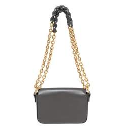 Pre Owned Tom Ford Dark Grey Leather Mini Natalia Shoulder Bag