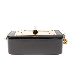 Pre Owned Tom Ford Dark Grey Leather Mini Natalia Shoulder Bag