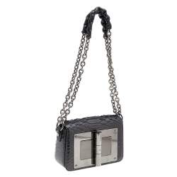 Pre Owned Tom Ford Black Python Natalia Shoulder Bag