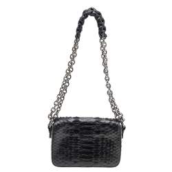 Pre Owned Tom Ford Black Python Natalia Shoulder Bag