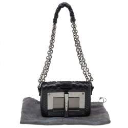 Pre Owned Tom Ford Black Python Natalia Shoulder Bag