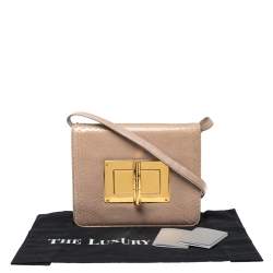 Pre Owned Tom Ford Beige Python Large Natalia Shoulder Bag