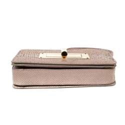 Pre Owned Tom Ford Beige Python Large Natalia Shoulder Bag