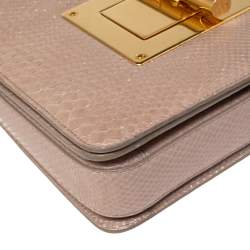 Pre Owned Tom Ford Beige Python Large Natalia Shoulder Bag
