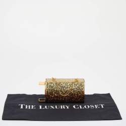 Tom Ford Metallic Gold Ombre Plexiglass Minaudiere Clutch