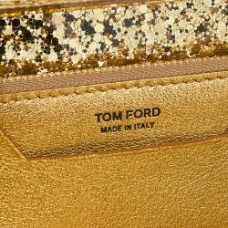 Tom Ford Metallic Gold Ombre Plexiglass Minaudiere Clutch