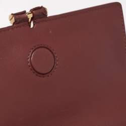 Pre Owned Tom Ford Burgundy Python Mini Tara Crossbody Bag