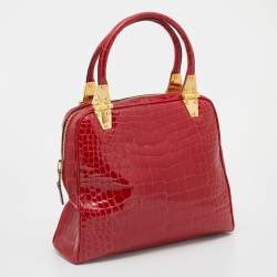 Tom Ford Red Crocodile Leather Tote