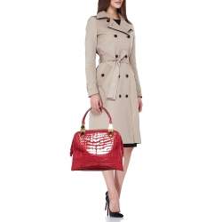 Tom Ford Red Crocodile Leather Tote