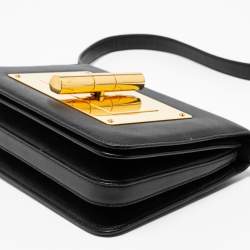 Pre Owned Tom Ford Black Leather Small Natalia Shoulder Bag