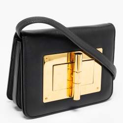 Pre Owned Tom Ford Black Leather Small Natalia Shoulder Bag