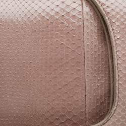 Pre Owned Tom Ford Beige Python Alix Fold Over Bag