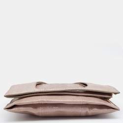 Pre Owned Tom Ford Beige Python Alix Fold Over Bag