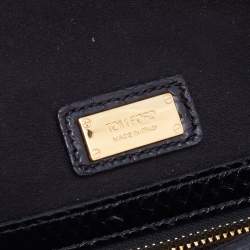 Pre Owned Tom Ford Black Python Medium Jennifer Shoulder Bag