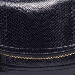 Pre Owned Tom Ford Black Python Medium Jennifer Shoulder Bag