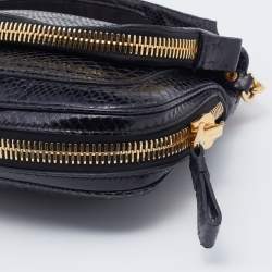 Pre Owned Tom Ford Black Python Medium Jennifer Shoulder Bag