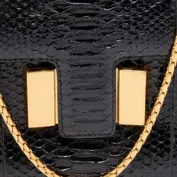 Pre Owned Tom Ford Black Python Medium Sienna Shoulder Bag