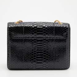 Pre Owned Tom Ford Black Python Medium Sienna Shoulder Bag