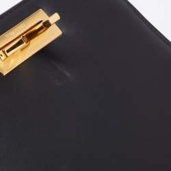 Pre Owned Tom Ford Black Leather T Lock Chain Bag