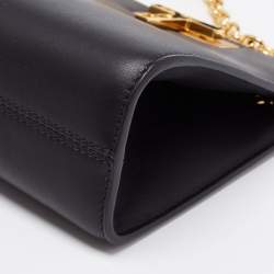 Pre Owned Tom Ford Black Leather T Lock Chain Bag