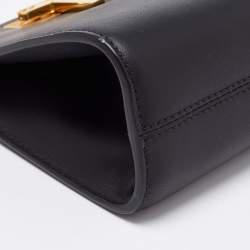 Pre Owned Tom Ford Black Leather T Lock Chain Bag