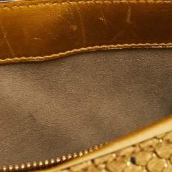 Pre Owned Tom Ford Gold Python Natalia East West Shoulder Bag