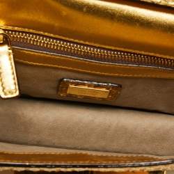 Pre Owned Tom Ford Gold Python Natalia East West Shoulder Bag