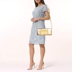 Pre Owned Tom Ford Gold Python Natalia East West Shoulder Bag