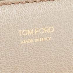 Pre Owned Tom Ford Grey Leather Medium Natalia Crossbody Bag