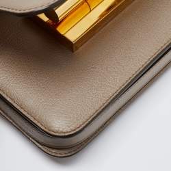 Pre Owned Tom Ford Grey Leather Medium Natalia Crossbody Bag