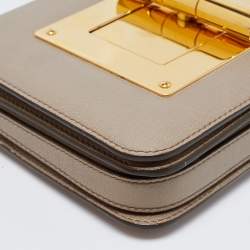 Pre Owned Tom Ford Grey Leather Medium Natalia Crossbody Bag