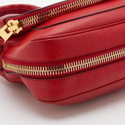 Pre Owned Tom Ford Red Leather Mini Jennifer Shoulder Bag
