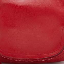 Pre Owned Tom Ford Red Leather Mini Jennifer Shoulder Bag