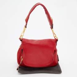 Pre Owned Tom Ford Red Leather Mini Jennifer Shoulder Bag