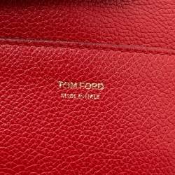 Pre Owned Tom Ford Red Leather Mini Jennifer Shoulder Bag
