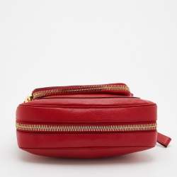 Pre Owned Tom Ford Red Leather Mini Jennifer Shoulder Bag