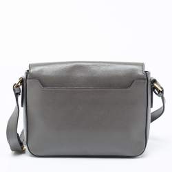 Pre Owned Tom Ford Grey Leather Small Natalia Crossbody Bag
