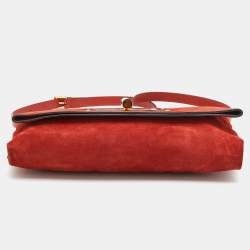Pre Owned Tom Ford Rust Orange Suede Natalia Convertible Clutch