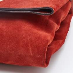Pre Owned Tom Ford Rust Orange Suede Natalia Convertible Clutch