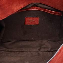 Pre Owned Tom Ford Rust Orange Suede Natalia Convertible Clutch