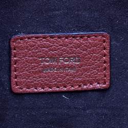 Pre Owned Tom Ford Rust Orange Suede Natalia Convertible Clutch
