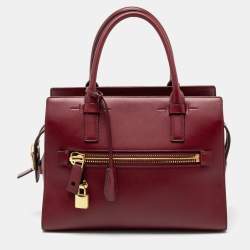 Pre Owned Tom Ford Red Leather Charlotte Tote