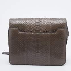 Pre Owned Tom Ford Grey Python Large Natalia Shoulder Bag