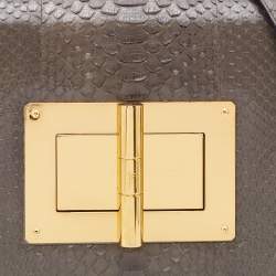 Pre Owned Tom Ford Grey Python Large Natalia Shoulder Bag