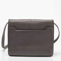 Pre Owned Tom Ford Grey Leather Large Natalia Shoulder Bag