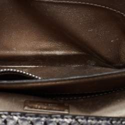 Pre Owned Tom Ford Metallic Silver Python Leather Small Natalia Crossbody Bag