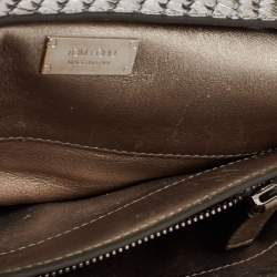 Pre Owned Tom Ford Metallic Silver Python Leather Small Natalia Crossbody Bag