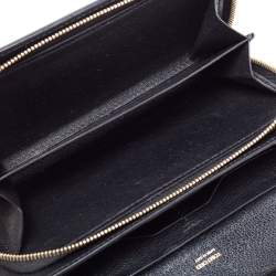 Pre Owned Tom Ford Black Leather Turnlock Natalia Continental Wallet