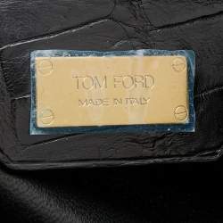 Pre Owned Tom Ford Black Alligator Leather Shoulder Bag