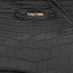 Pre Owned Tom Ford Black Alligator Leather Shoulder Bag